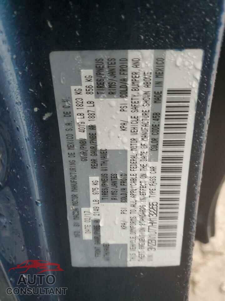 MAZDA 3 2017 - 3MZBN1U77HM132265