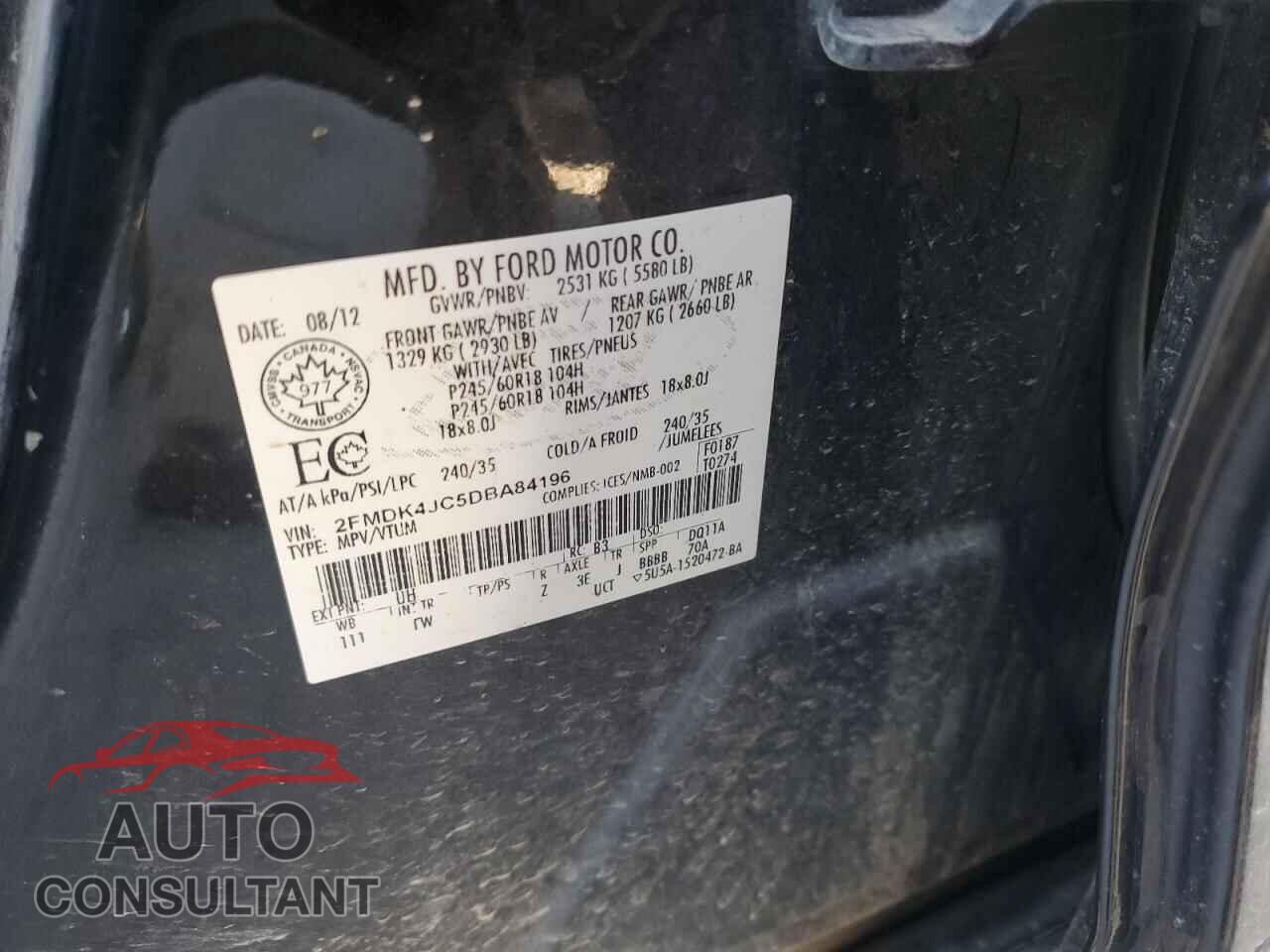 FORD EDGE 2013 - 2FMDK4JC5DBA84196