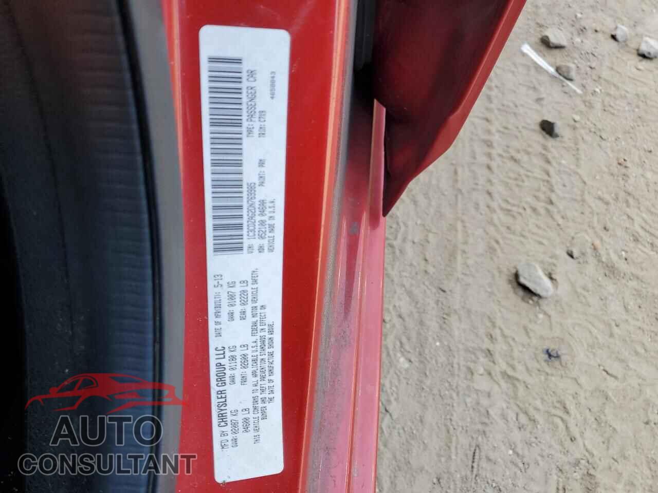 DODGE AVENGER 2013 - 1C3CDZAG2DN769985