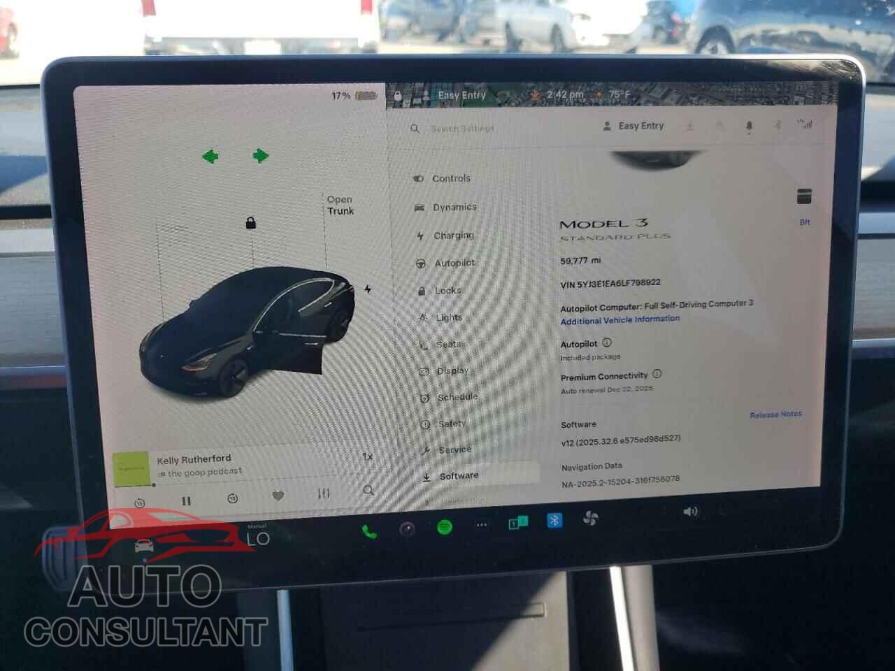 TESLA MODEL 3 2020 - 5YJ3E1EA6LF798922