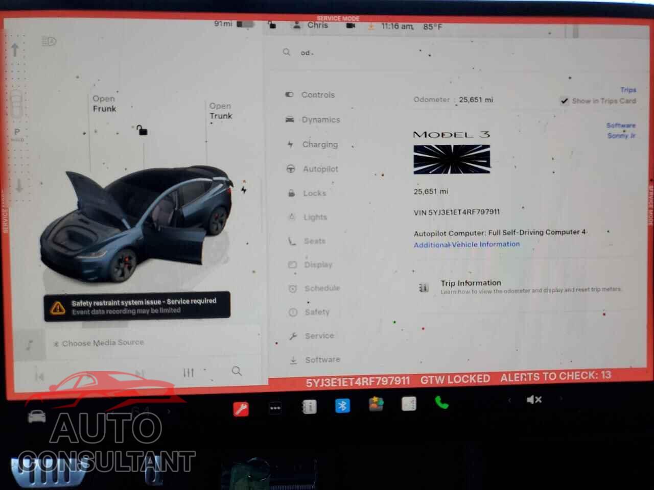 TESLA MODEL 3 2024 - 5YJ3E1ET4RF797911