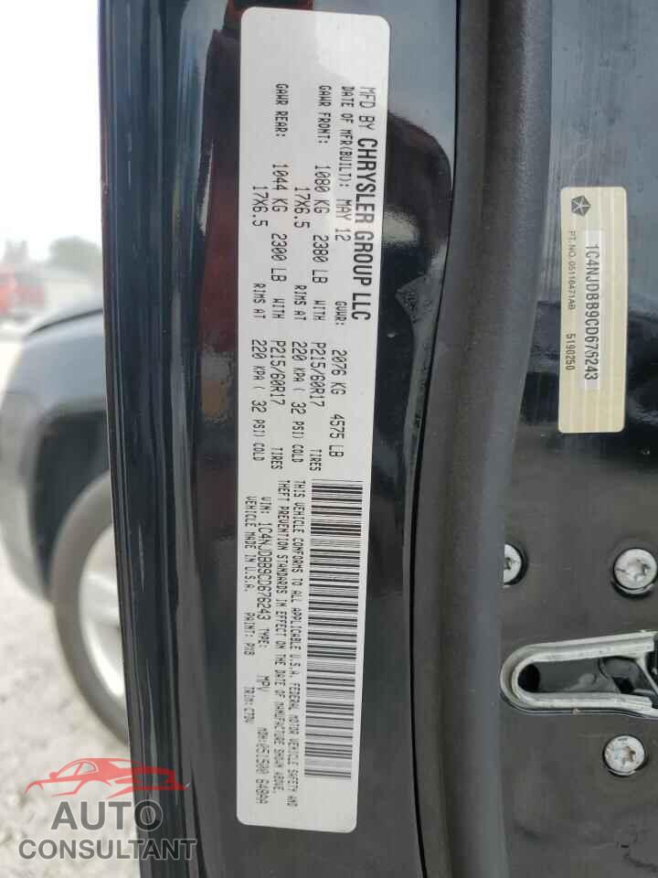 JEEP COMPASS 2012 - 1C4NJDBB9CD676243