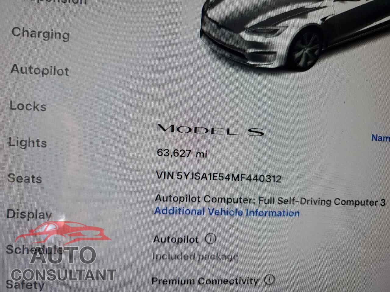 TESLA MODEL S 2021 - 5YJSA1E54MF440312
