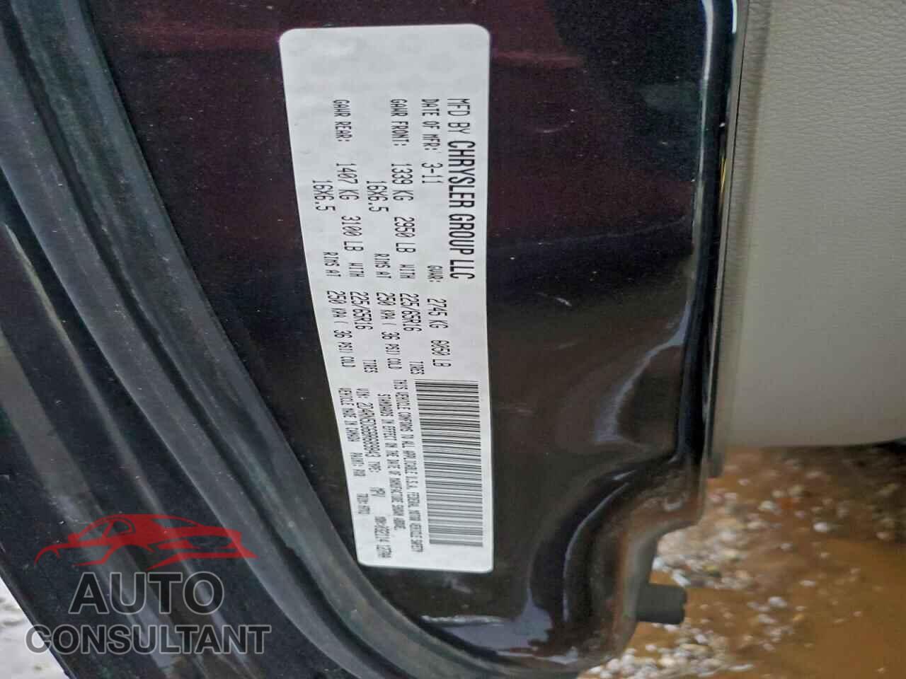 DODGE CARAVAN 2011 - 2D4RN5DG6BR689843