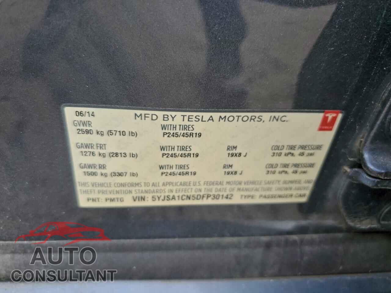 TESLA MODEL S 2013 - 5YJSA1CN5DFP30142