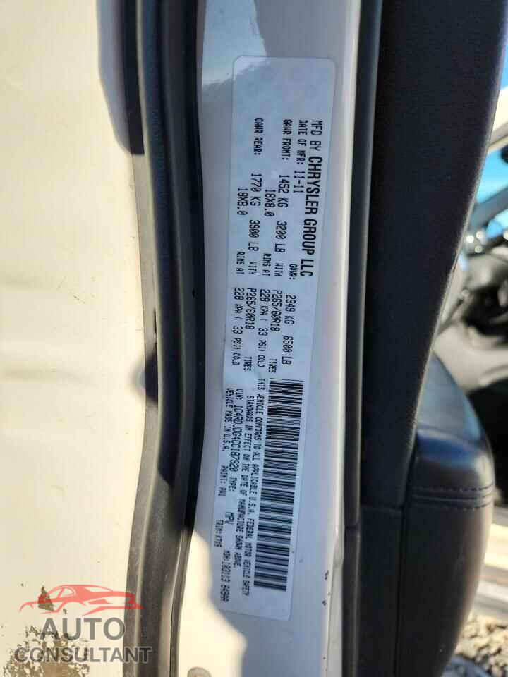 DODGE DURANGO 2012 - 1C4RDJDG4CC187920