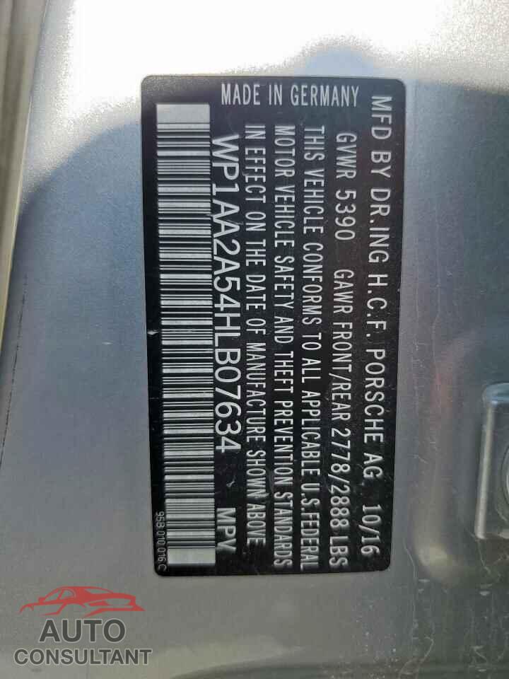 PORSCHE MACAN 2017 - WP1AA2A54HLB07634
