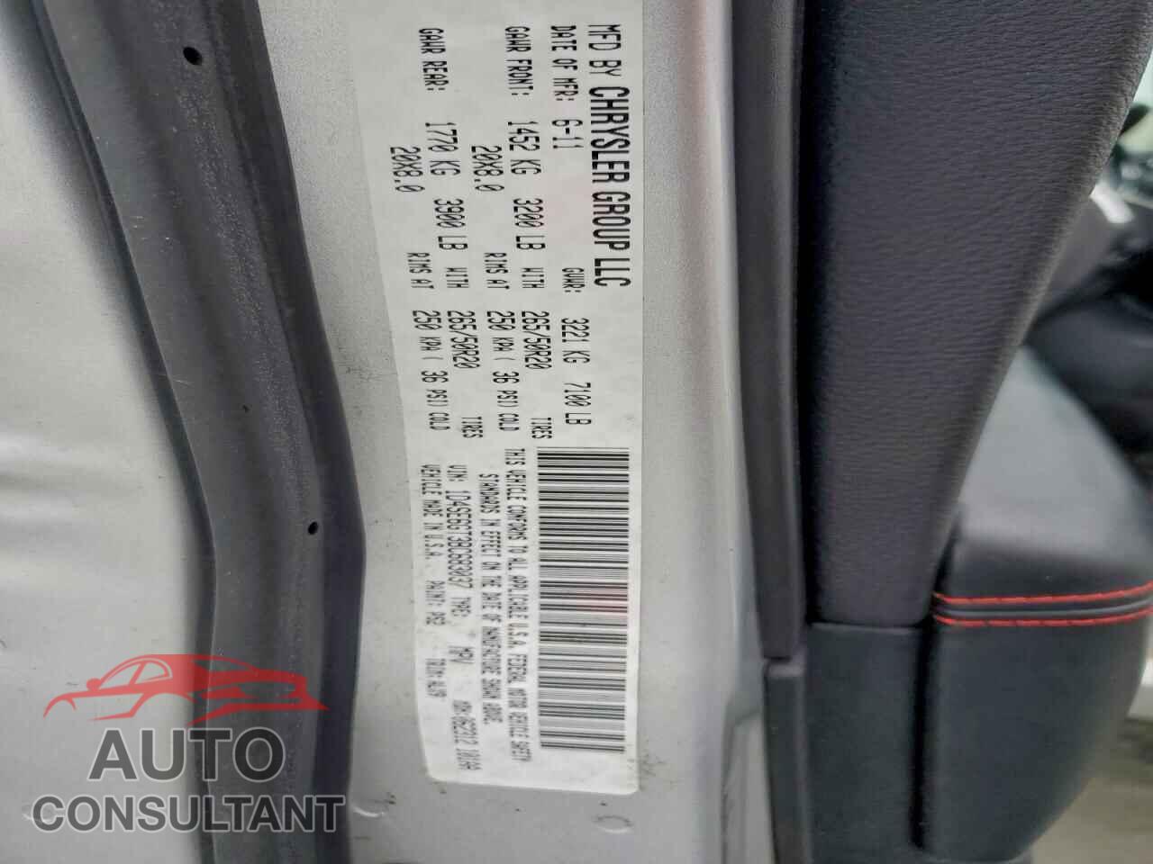 DODGE DURANGO 2011 - 1D4SE6GT3BC683037