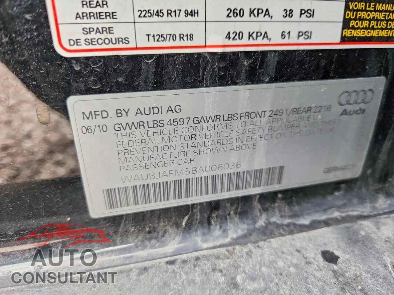 AUDI A3 2011 - WAUBJAFM5BA006036