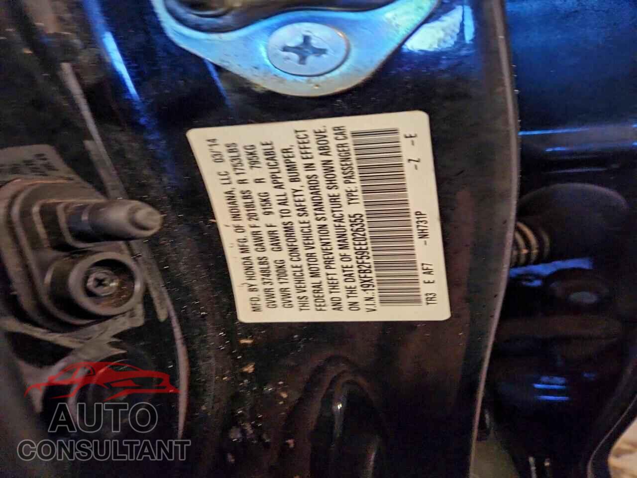 HONDA CIVIC 2014 - 19XFB2F59EE026355