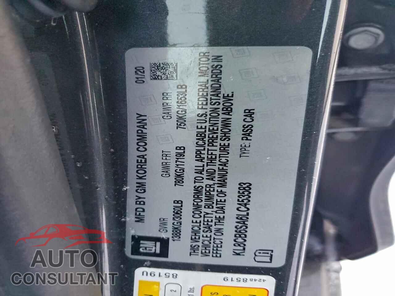 CHEVROLET SPARK 2020 - KL8CB6SA6LC453583