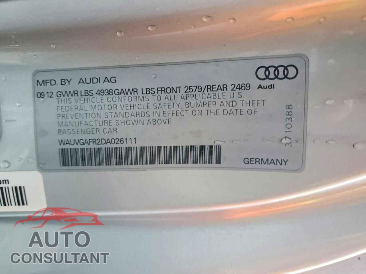 AUDI S5/RS5 2013 - WAUVGAFR2DA026111