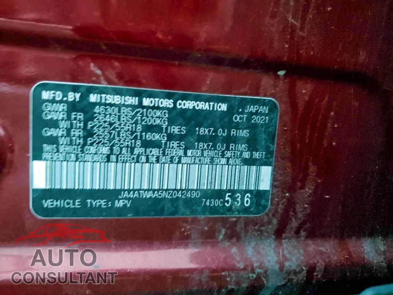 MITSUBISHI ECLIPSE 2022 - JA4ATWAA5NZ042490