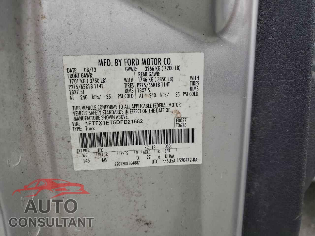 FORD F-150 2013 - 1FTFX1ET5DFD21582