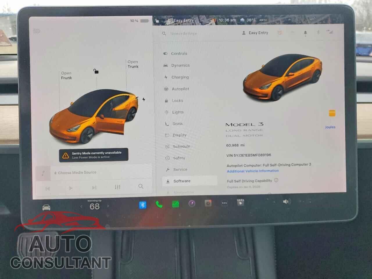 TESLA MODEL 3 2021 - 5YJ3E1EB5MF089196