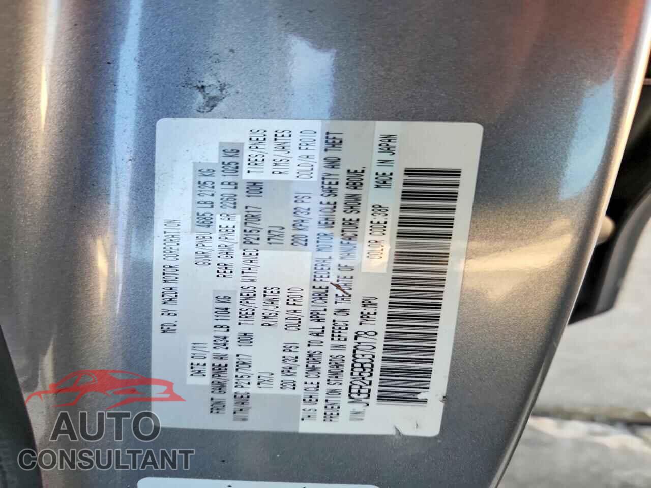 MAZDA CX-7 2011 - JM3ER2A59B0370178