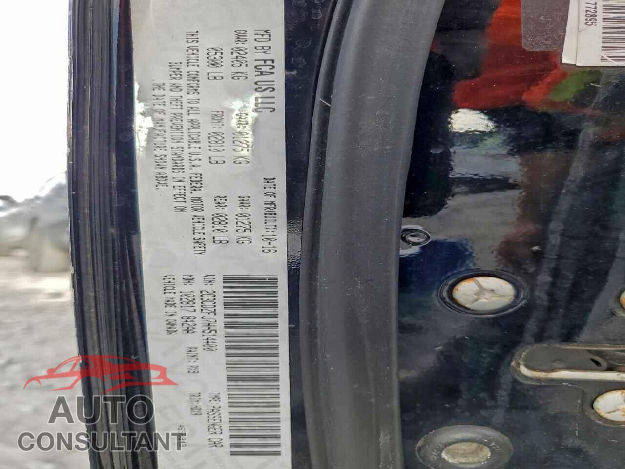 DODGE CHALLENGER 2017 - 2C3CDZFJ7HH514400