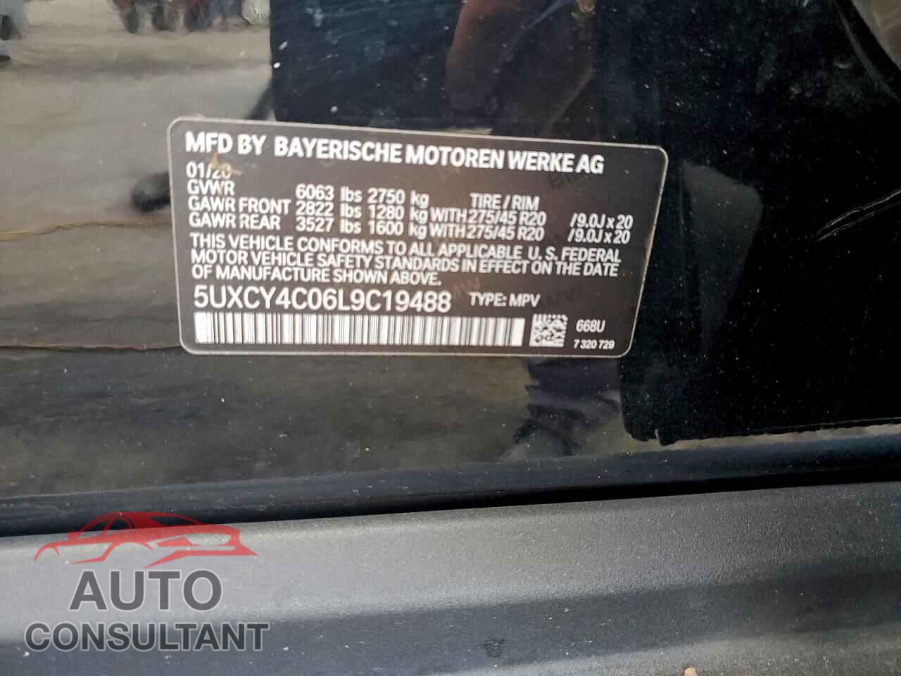 BMW X6 2020 - 5UXCY4C06L9C19488