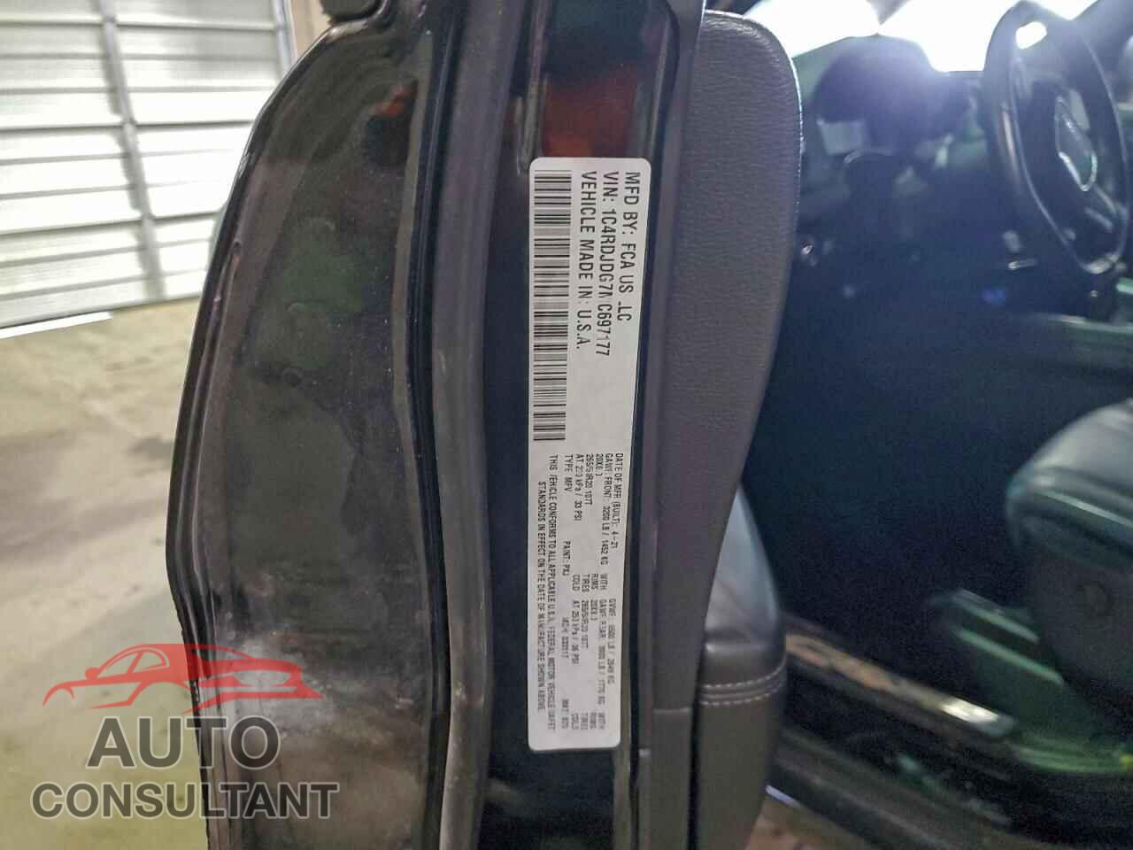 DODGE DURANGO 2021 - 1C4RDJDG7MC697177