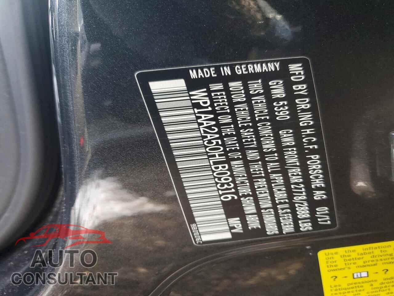 PORSCHE MACAN 2017 - WP1AA2A50HLB09316