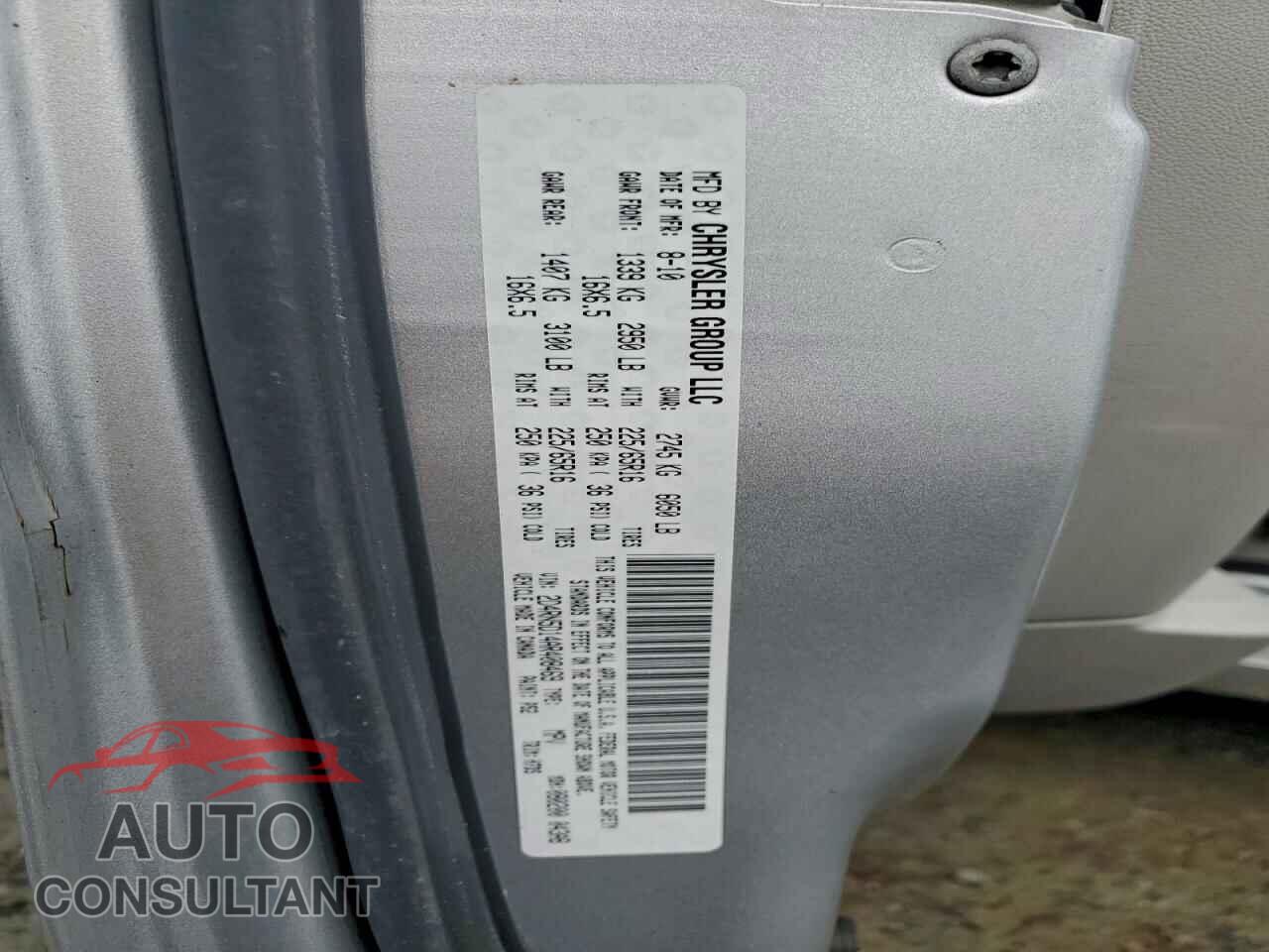DODGE CARAVAN 2010 - 2D4RN5D14AR408469