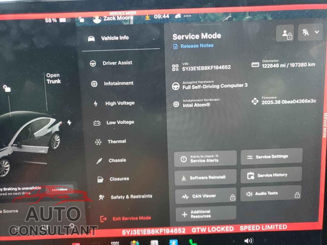 TESLA MODEL 3 2019 - 5YJ3E1EB8KF194652