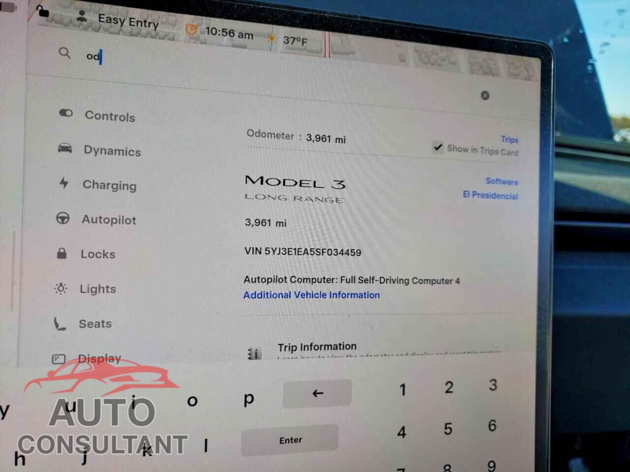 TESLA MODEL 3 2025 - 5YJ3E1EA5SF034459