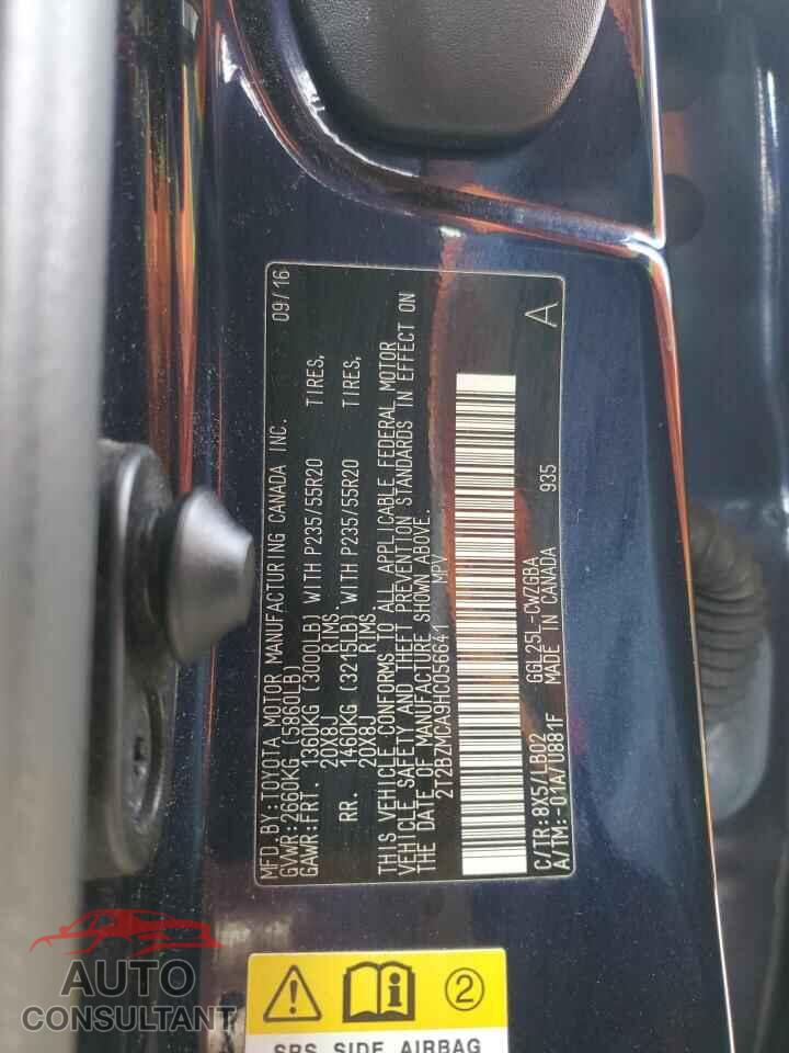 LEXUS RX350 2017 - 2T2BZMCA9HC056641