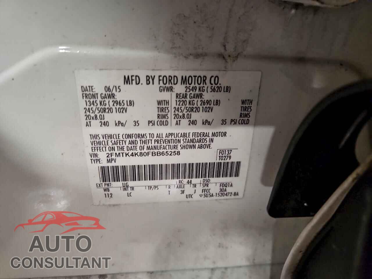 FORD EDGE 2015 - 2FMTK4K80FBB65258