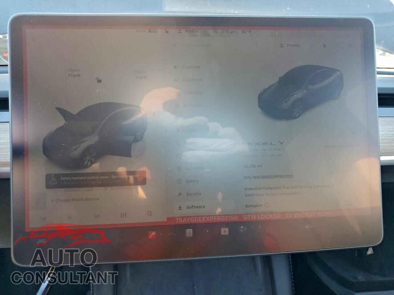 TESLA MODEL Y 2023 - 7SAYGDEEXPF803150