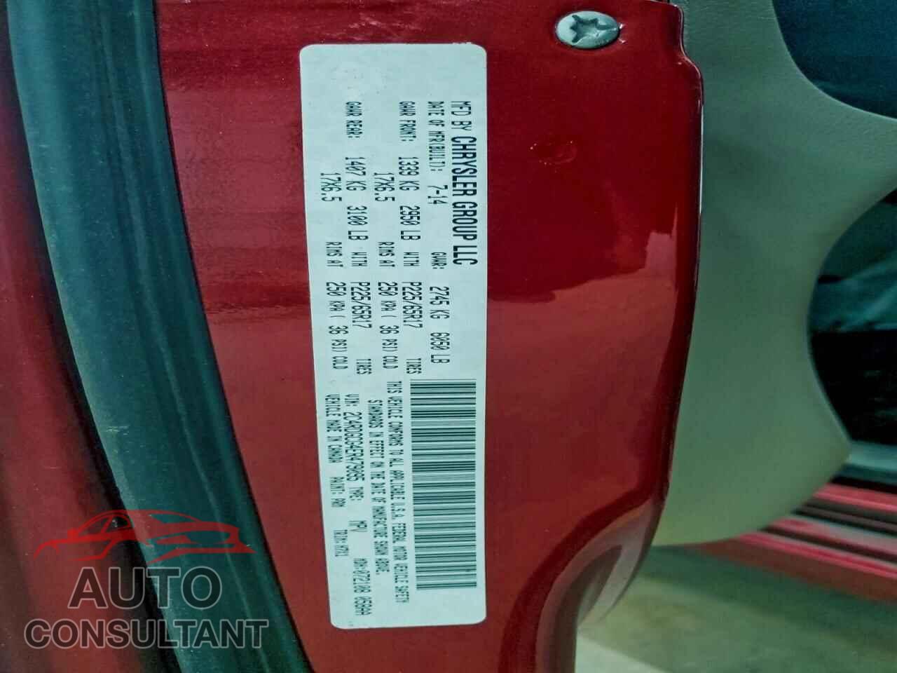 DODGE CARAVAN 2014 - 2C4RDGCG4ER479095