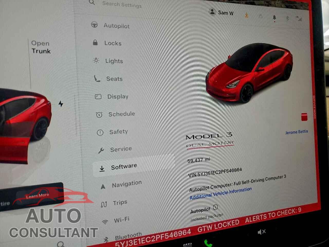 TESLA MODEL 3 2023 - 5YJ3E1EC2PF546964