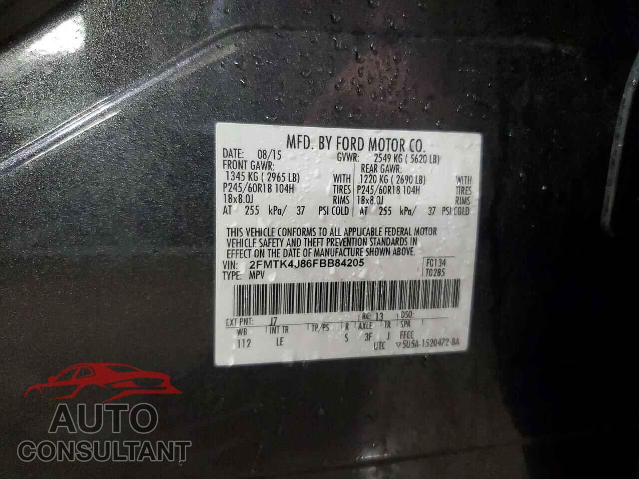 FORD EDGE 2015 - 2FMTK4J86FBB84205