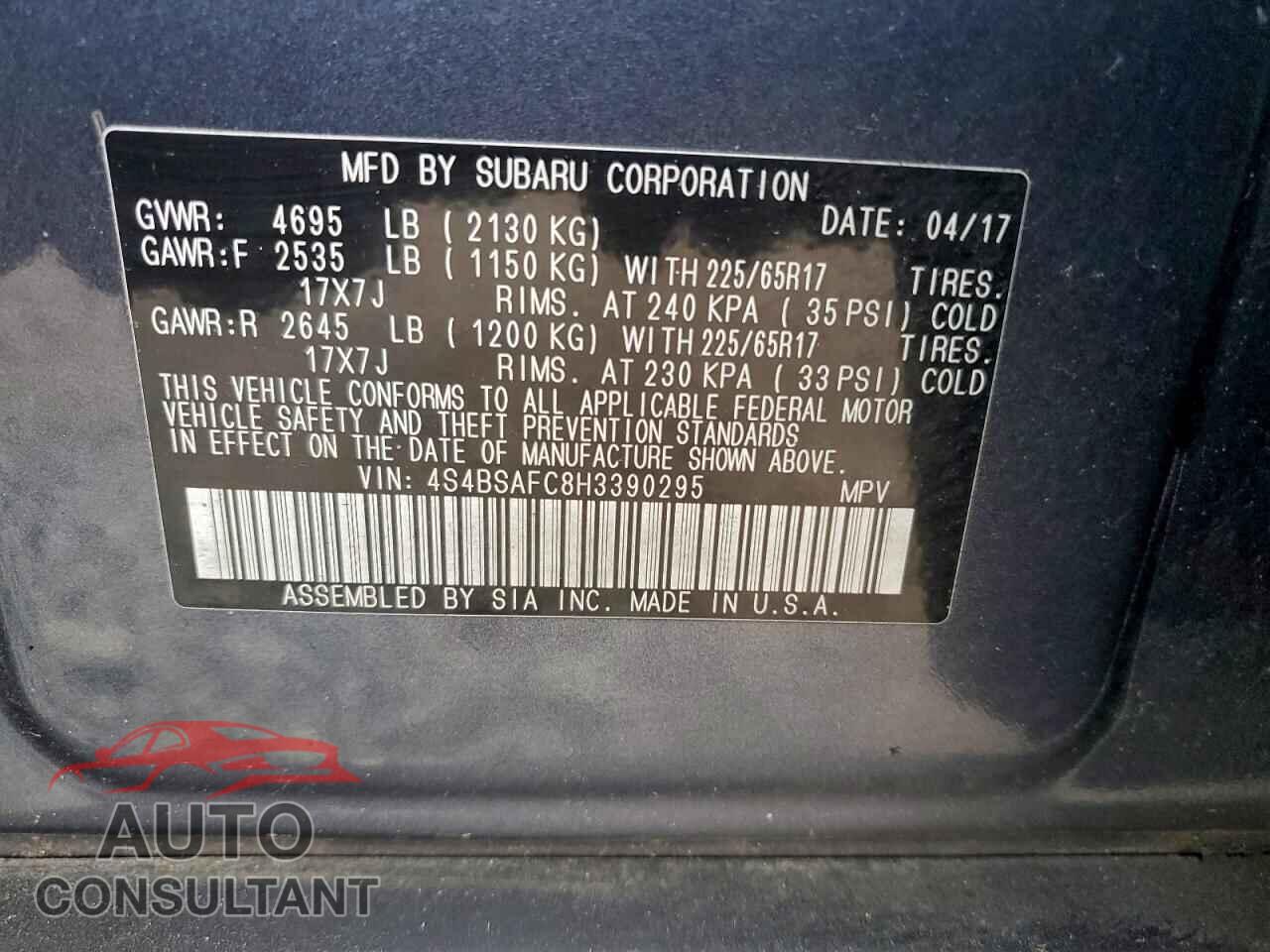 SUBARU OUTBACK 2017 - 4S4BSAFC8H3390295