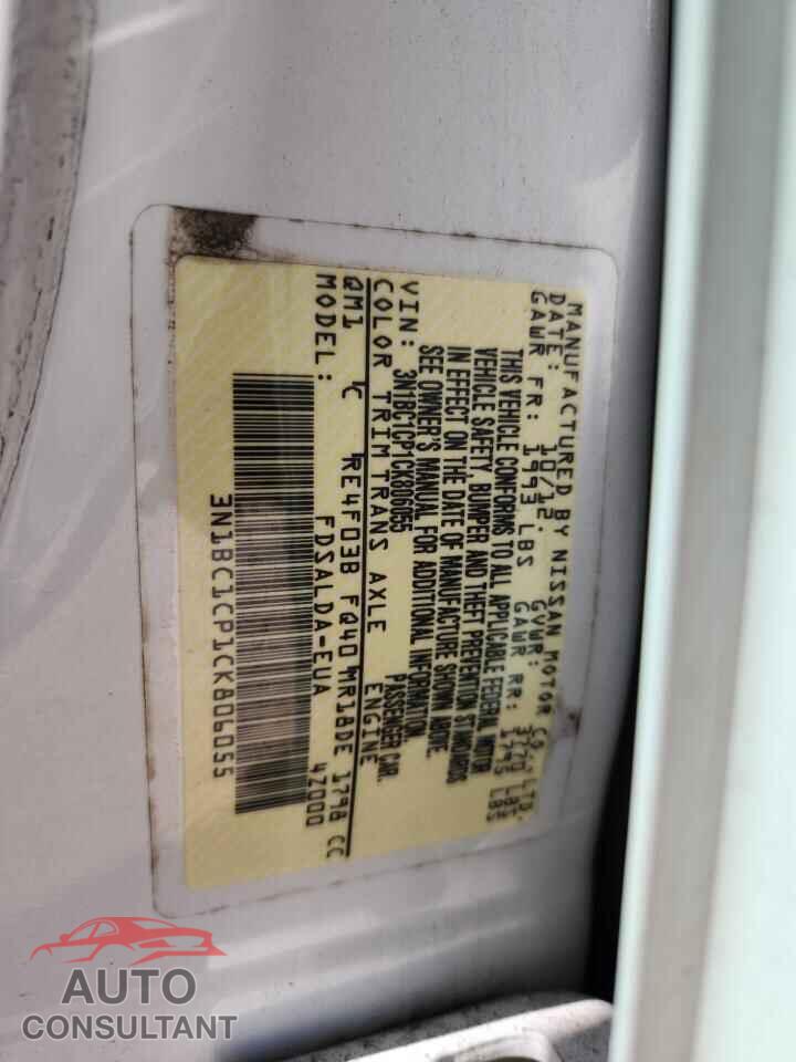 NISSAN VERSA 2012 - 3N1BC1CP1CK806055