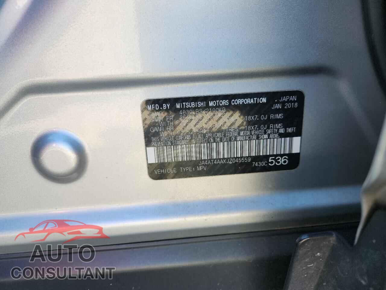 MITSUBISHI ECLIPSE 2018 - JA4AT4AAXJZ045559