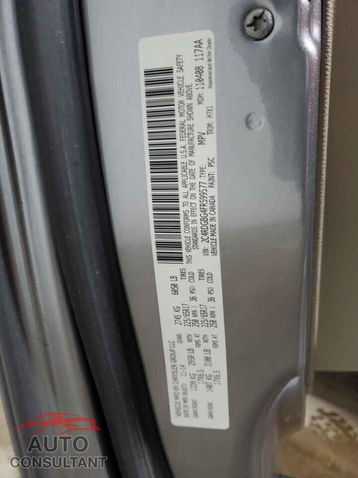 DODGE CARAVAN 2015 - 2C4RDGBG4FR599577
