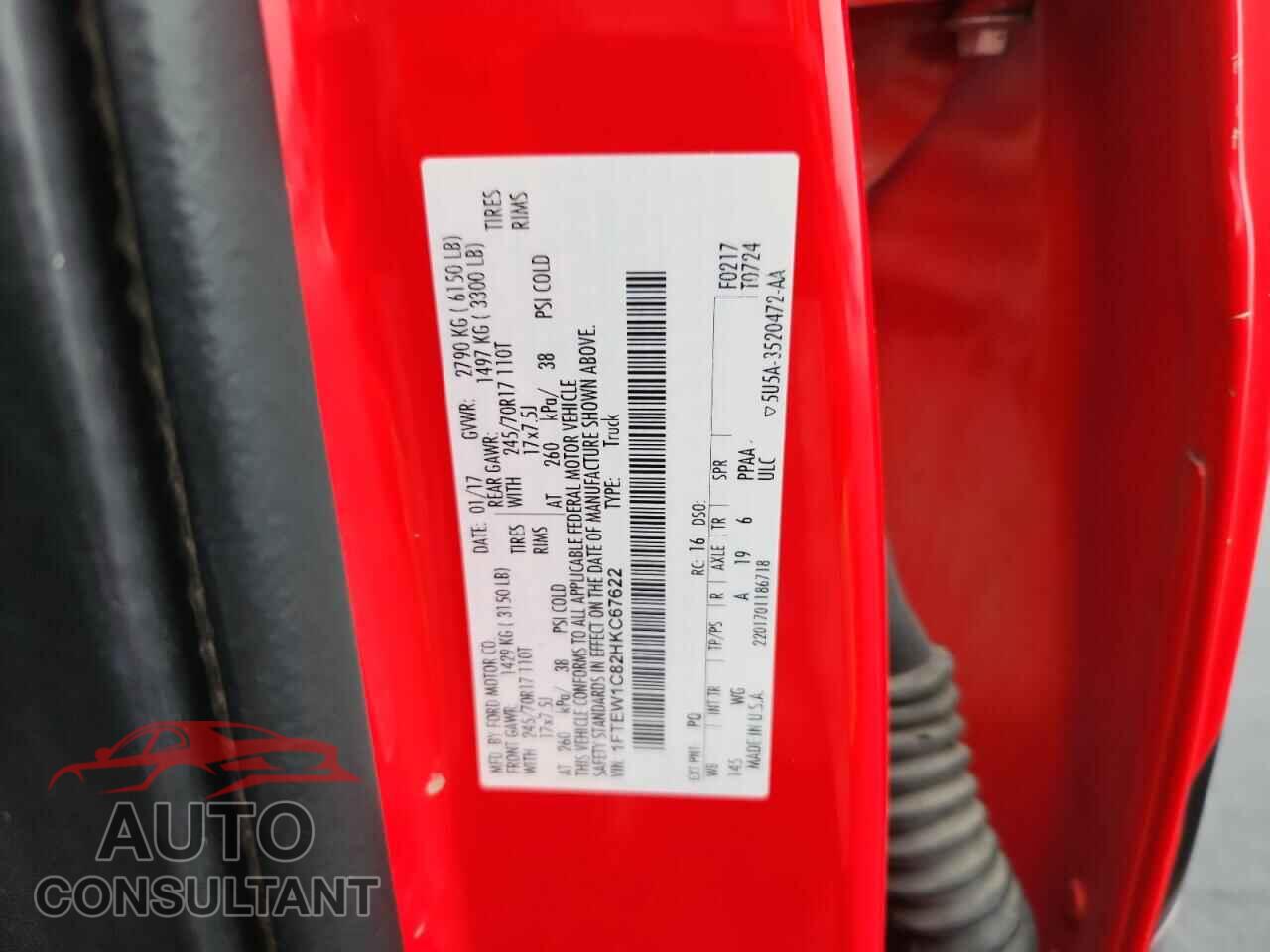 FORD F-150 2017 - 1FTEW1C82HKC67622