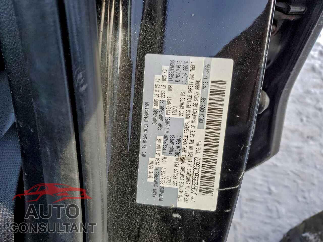 MAZDA CX-7 2011 - JM3ER2B55B0363873