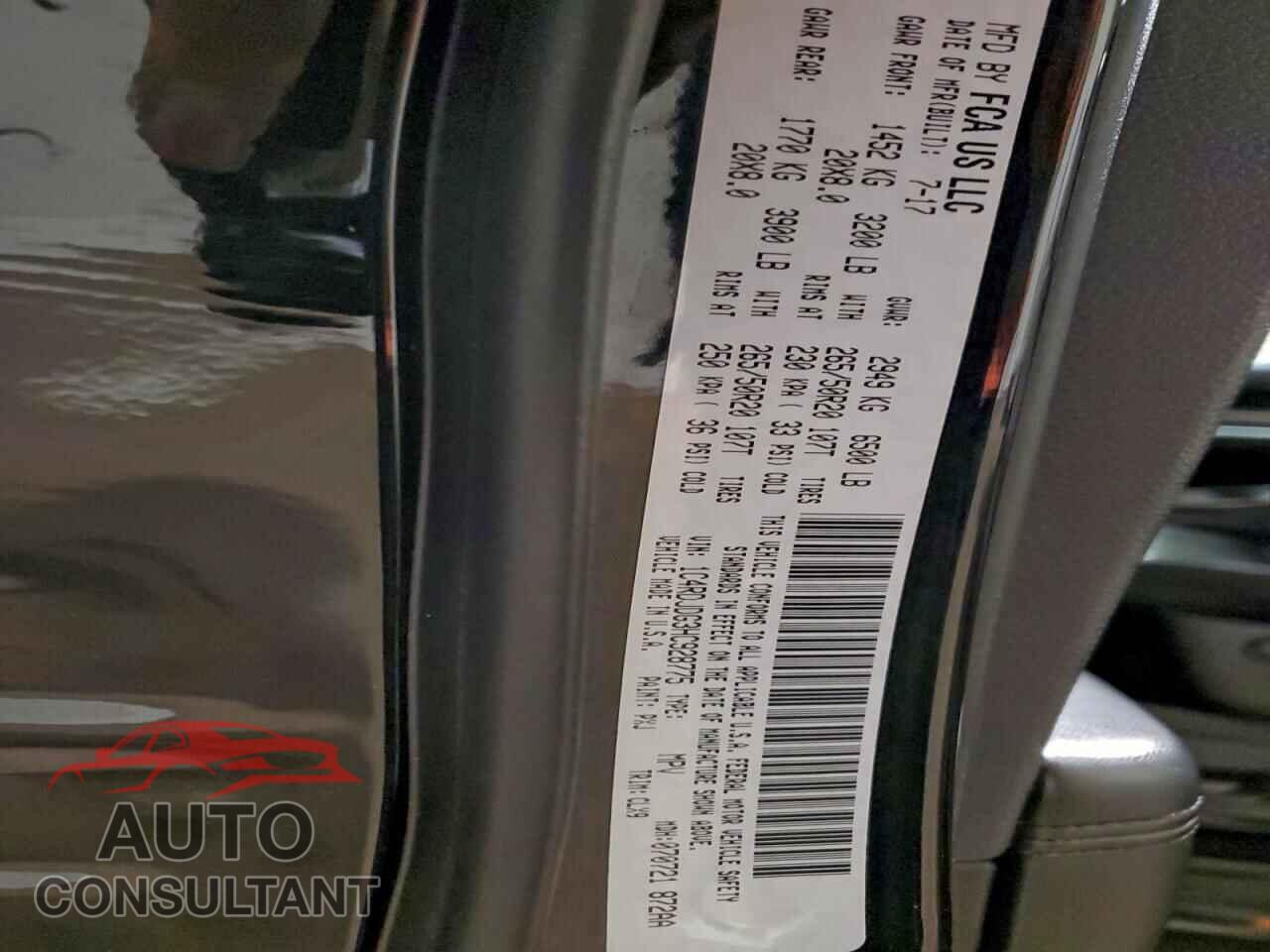 DODGE DURANGO 2017 - 1C4RDJDG3HC928775