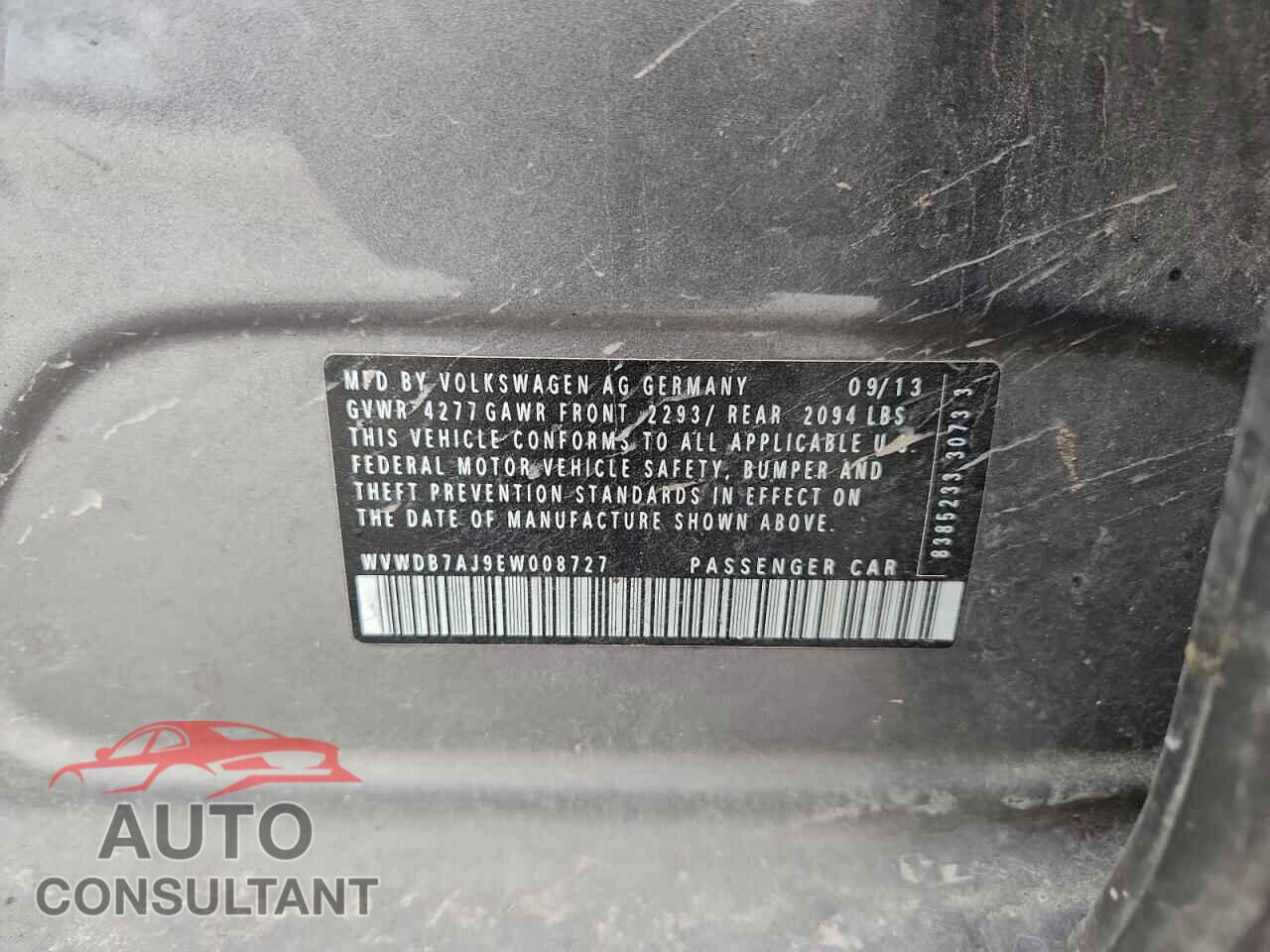 VOLKSWAGEN GOLF 2014 - WVWDB7AJ9EW008727