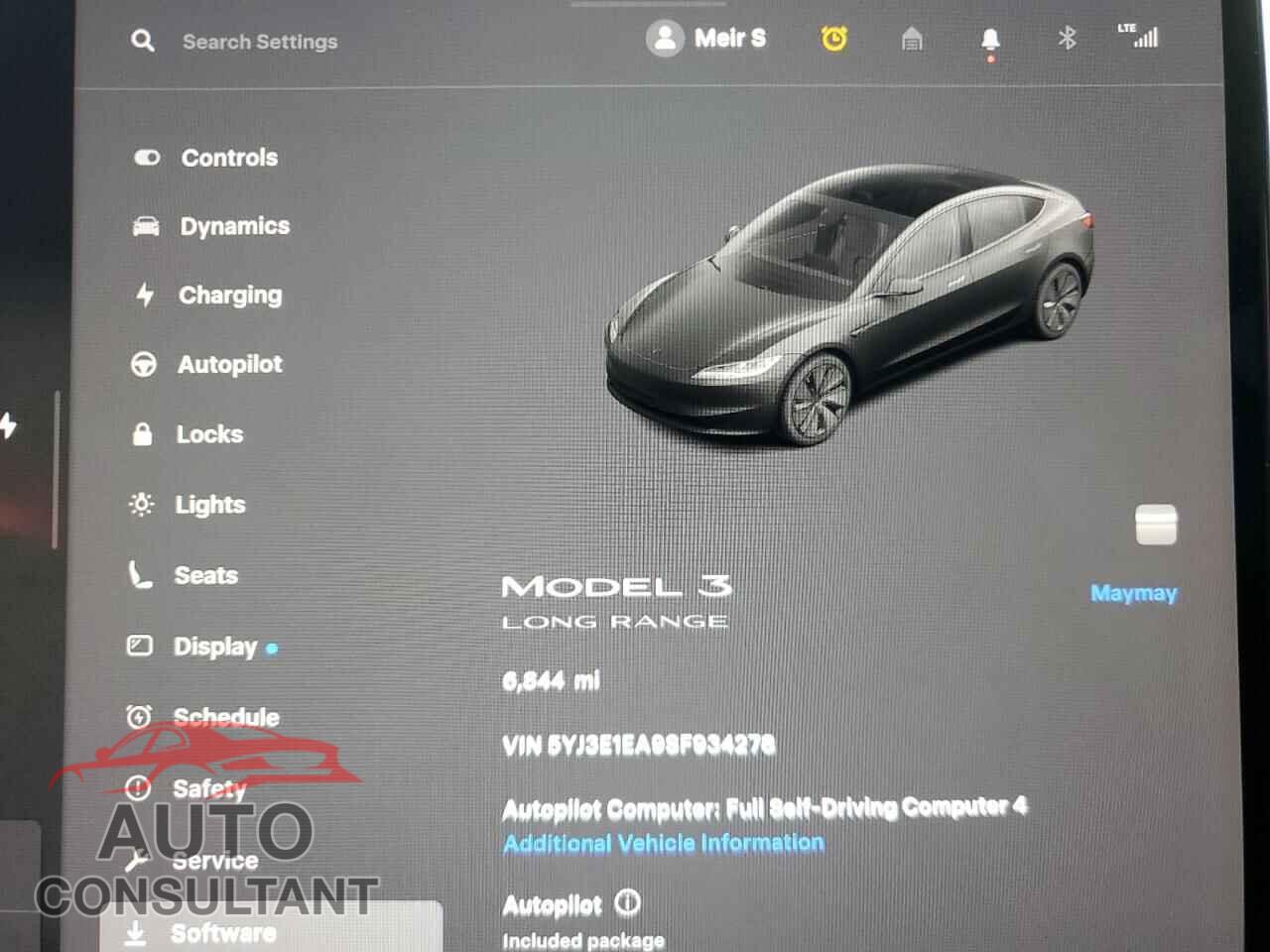 TESLA MODEL 3 2025 - 5YJ3E1EA9SF934278