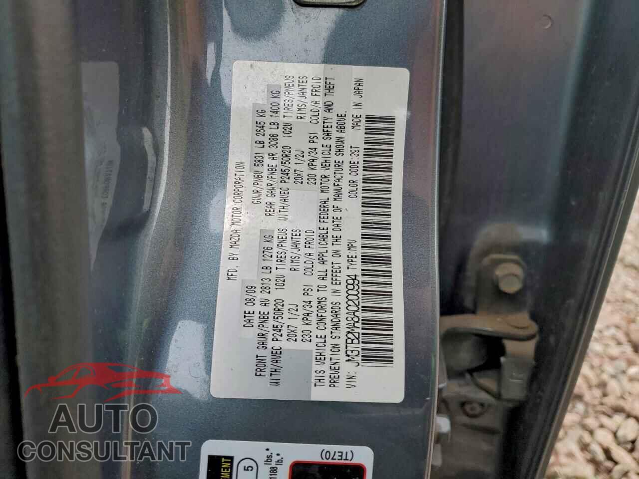 MAZDA CX-9 2010 - JM3TB2MA8A0200994