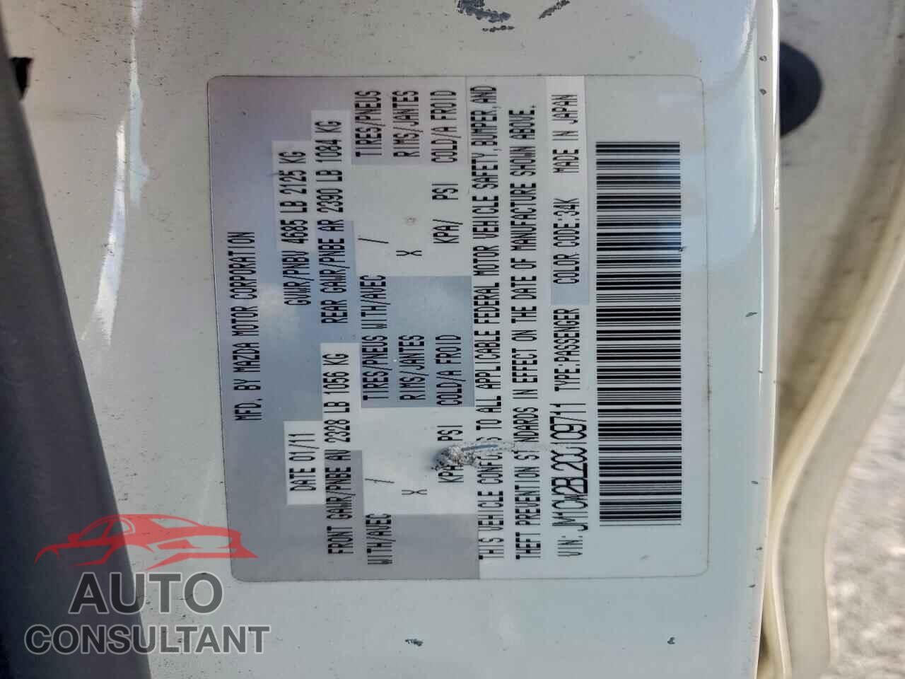 MAZDA 5 2012 - JM1CW2BL2C0109711