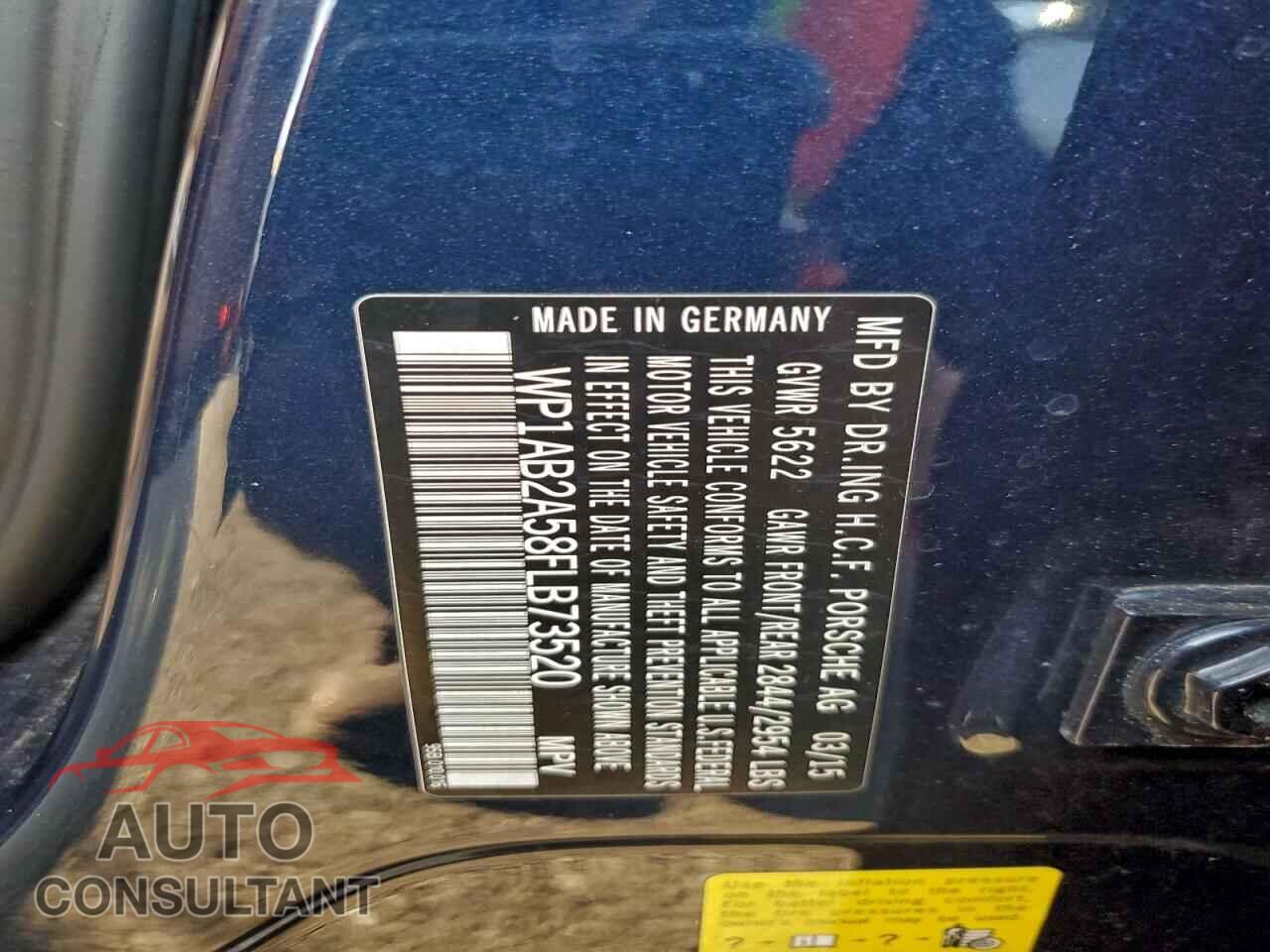 PORSCHE MACAN 2015 - WP1AB2A58FLB73520