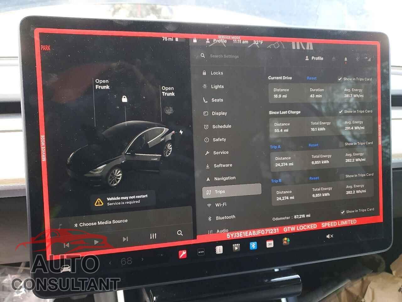 TESLA MODEL 3 2018 - 5YJ3E1EA8JF071231