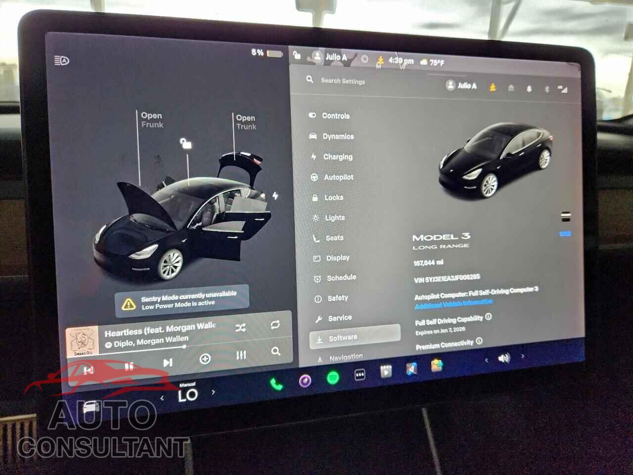 TESLA MODEL 3 2018 - 5YJ3E1EA3JF006285