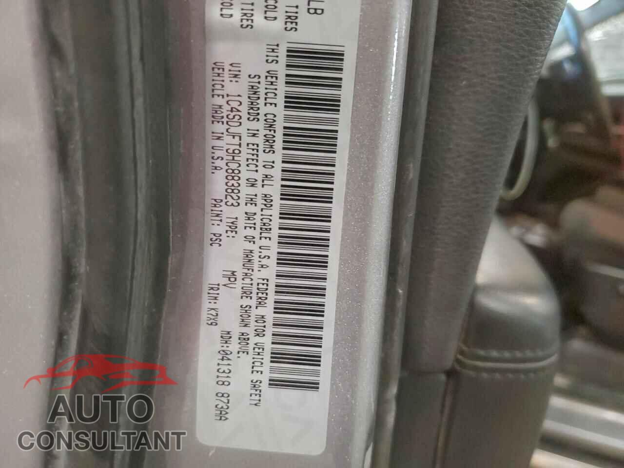 DODGE DURANGO 2017 - 1C4SDJFT9HC883823