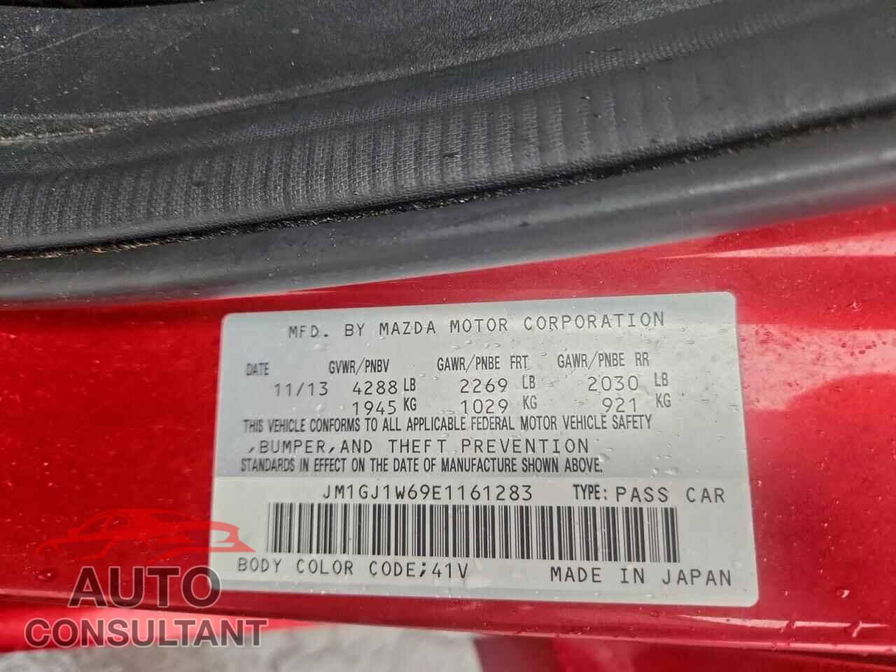 MAZDA 6 2014 - JM1GJ1W69E1161283