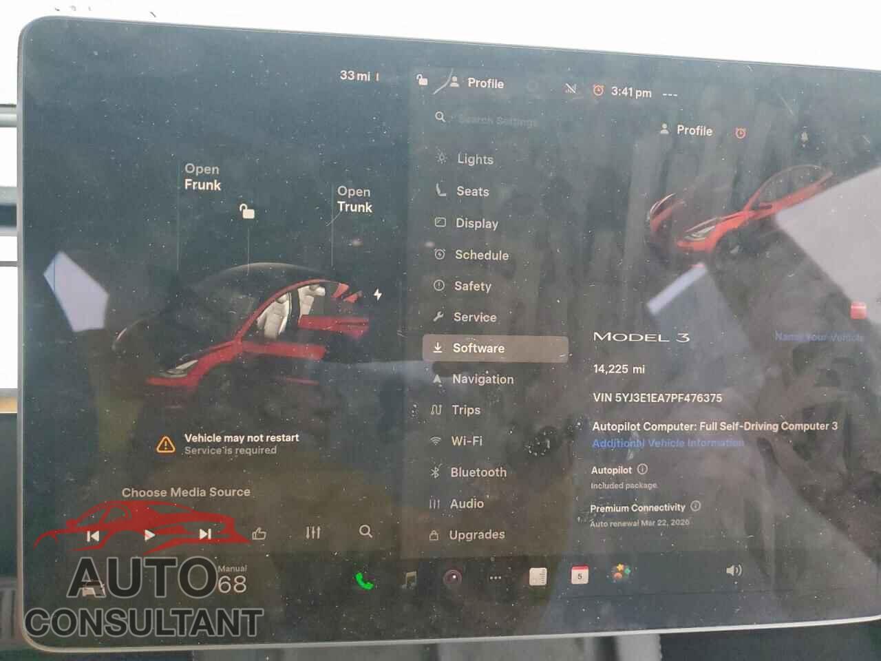 TESLA MODEL 3 2023 - 5YJ3E1EA7PF476375